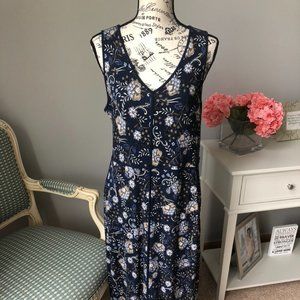 J Jill Navy Maxi Dress Size M